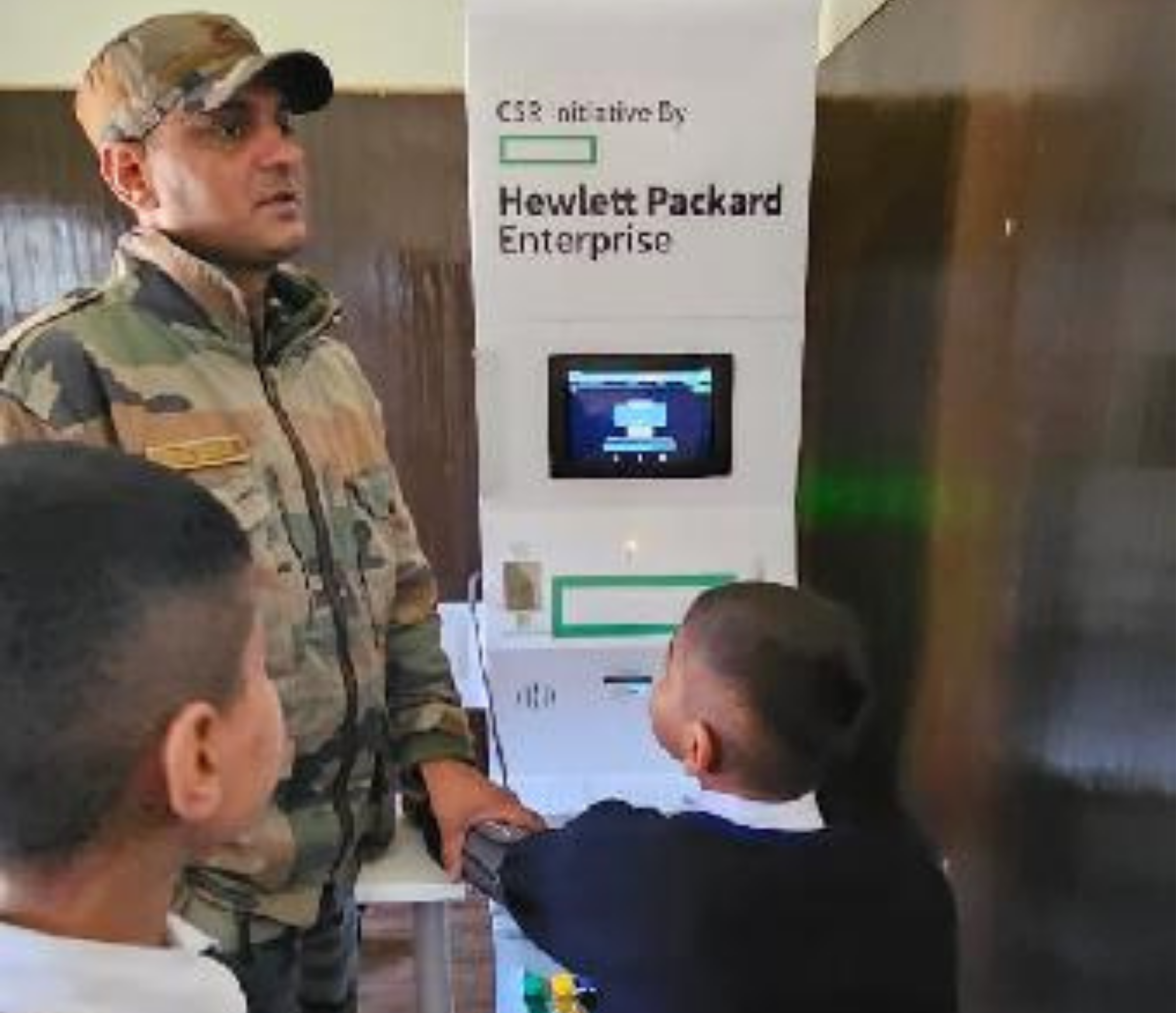 Health kiosk deployed under a Hewlett Packard Enterprise CSR initiative for school health screening