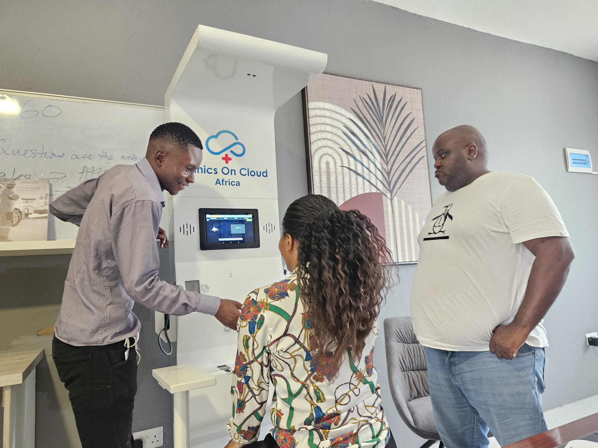 Clinics On Cloud Africa health kiosk demonstration, part of the company's growing presence across Africa