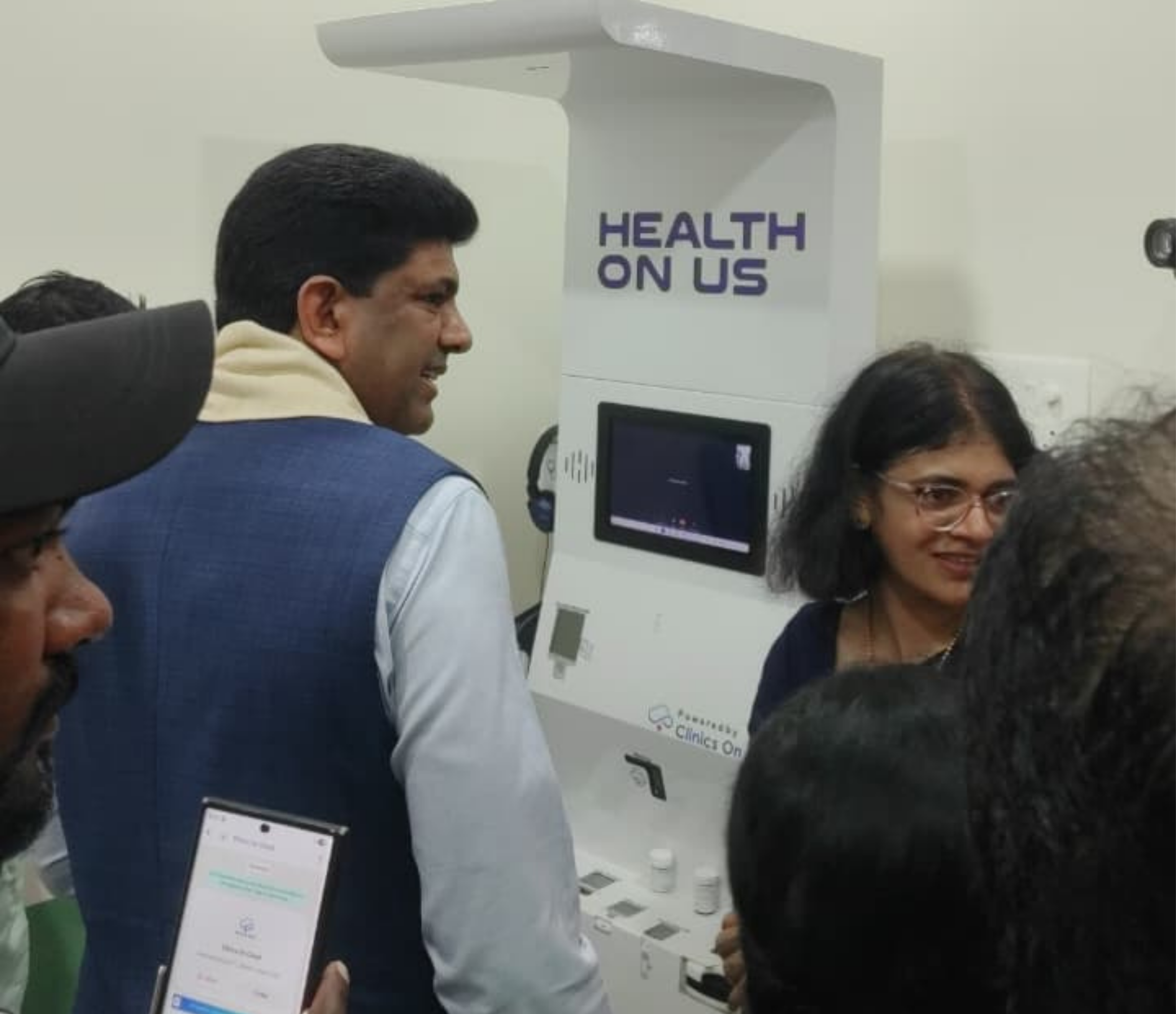 Clinics On Cloud health kiosk deployment in Telangana, part of the Health On Us initiative