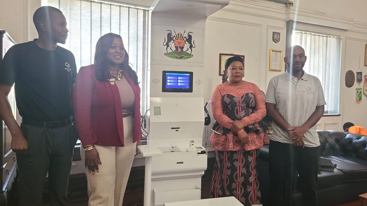 Health kiosk deployment presented to government officials as part of Clinics On Cloud's presence across Africa