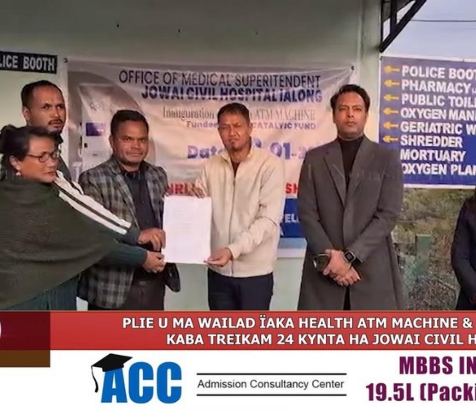 Government partnership inauguration of Health ATM kiosk at Jowai Civil Hospital under CSR-funded deployment