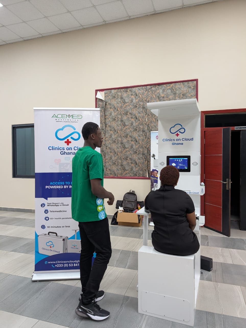 Clinics on Cloud Ghana health kiosk deployment, part of Africa presence for community health screening